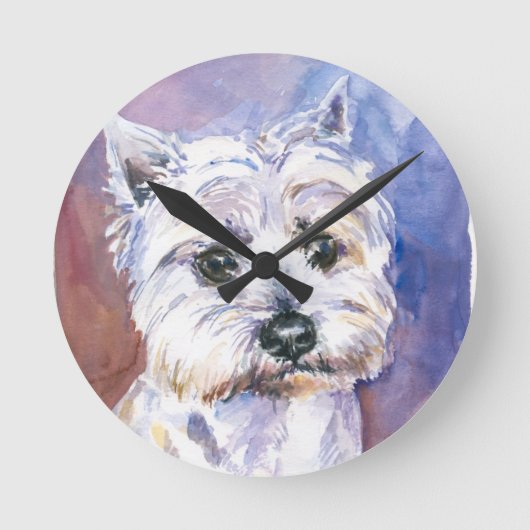 犬 ラウンド壁時計 (正面)