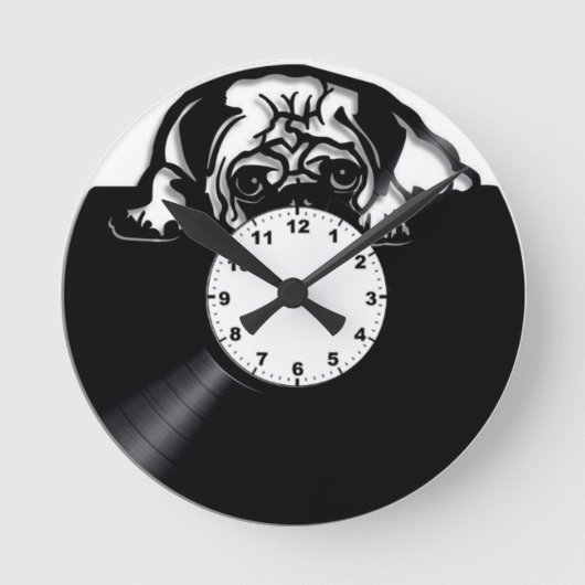 犬 ラウンド壁時計 (正面)