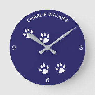 犬 ラウンド壁時計