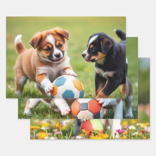 犬 ラッピングペーパーシート (セット)