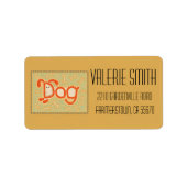 犬 ラベル (正面)