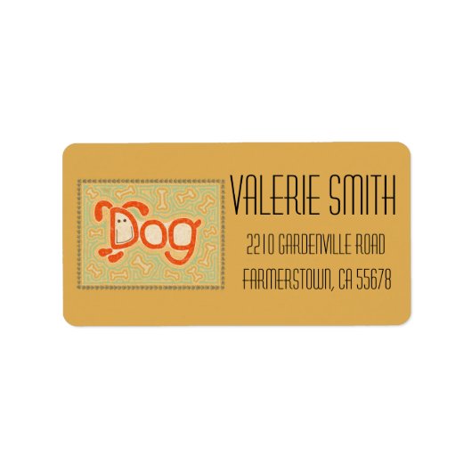 犬 ラベル (正面)