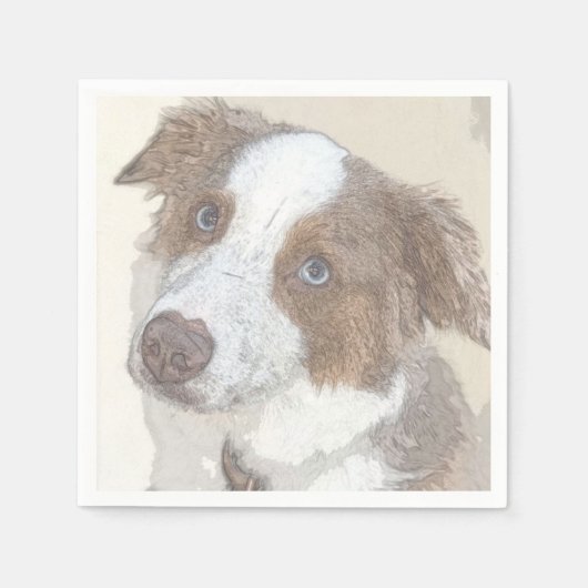 犬、レスト、ペット スタンダードカクテルナプキン (正面)