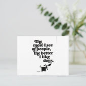 犬 – 人よりも良い？ ポストカード (スタンド正面)