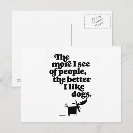 犬 – 人よりも良い？ ポストカード (正面/裏面)