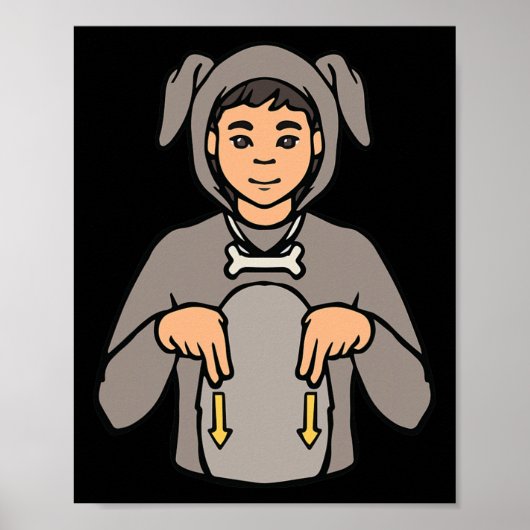 犬 動物 ASL 手のジェスチャー 聴覚障害者 聴力損失 Awareness ポスター (正面)