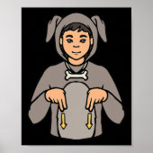 犬 動物 ASL 手のジェスチャー 聴覚障害 聴力損失 Awareness ポスター (正面)