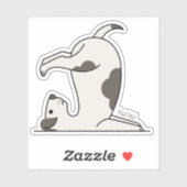 犬 – 可愛いヨガ犬の愛犬、ヨガの恋人 シール (シート)