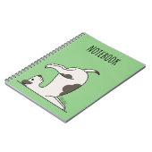 犬 – 可愛いヨガ犬の愛犬、ヨガの恋人 ノートブック (左側)