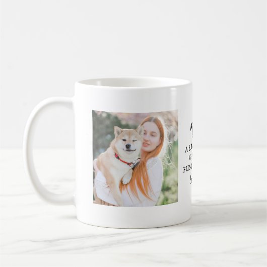 犬、喜びのバンドル、毛皮とロイヤリティ犬の引用文 コーヒーマグカップ (左)