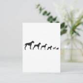 犬、大きい犬と小さい犬 ポストカード (スタンド正面)