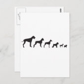 犬、大きい犬と小さい犬 ポストカード (正面/裏面)