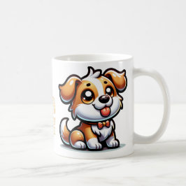 犬、子犬の愛 コーヒーマグカップ