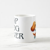 犬、子犬の愛 コーヒーマグカップ (中央)