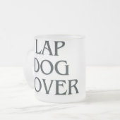 犬、子犬の愛 フロストグラスマグカップ (正面左)