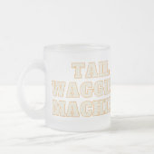 犬、子犬の愛 フロストグラスマグカップ (左)