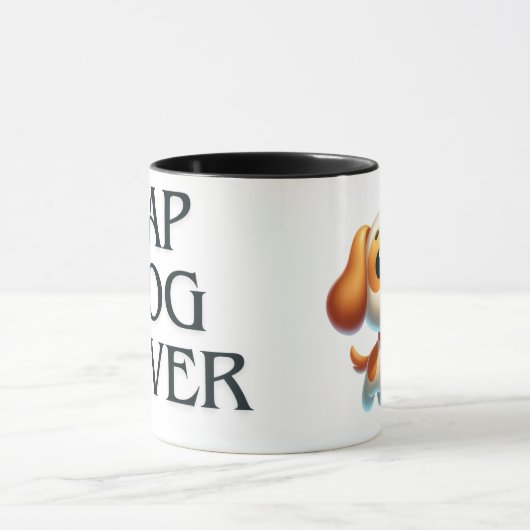 犬、子犬の愛 マグカップ (中央)