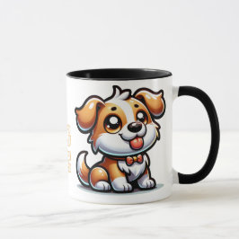 犬、子犬の愛 マグカップ