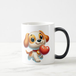 犬、子犬の愛 モーフィングマグカップ