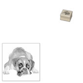 犬 子犬 かわいい 赤ちゃん ボクサー ラバースタンプ (押印)