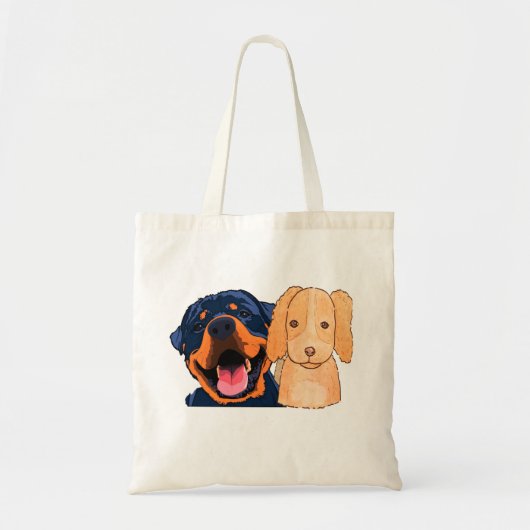 犬、子犬、動物 トートバッグ (正面)