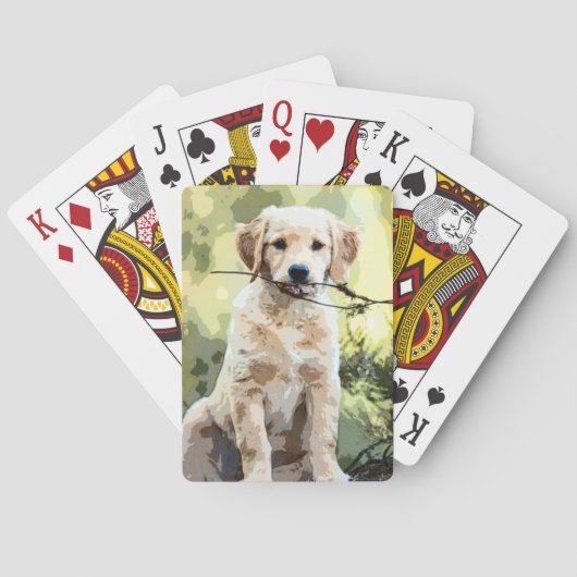 犬, 子犬, 自然 トランプ (裏面)