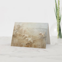 犬 – 折り畳まれたグリーティングカード カード