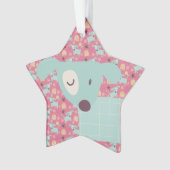 犬、星、花 オーナメント (正面)