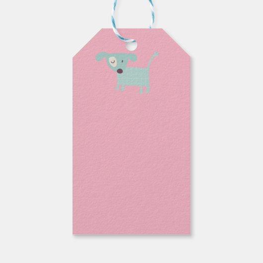 犬、星、花 ギフトタグ (裏面)