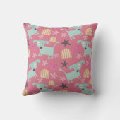 犬、星、花 クッション (裏面)