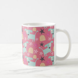 犬、星、花 コーヒーマグカップ