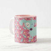 犬、星、花 ツートーンマグカップ (正面左)