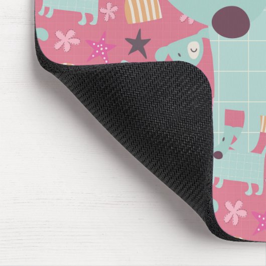 犬、星、花 マウスパッド (コーナー)