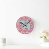 犬、星、花 ラウンド壁時計 (ホーム)