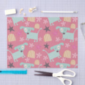 犬、星、花 薄葉紙 (クラフト)