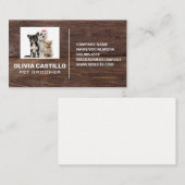 犬 | 木製素朴ボード名刺 名刺 (正面/裏面)