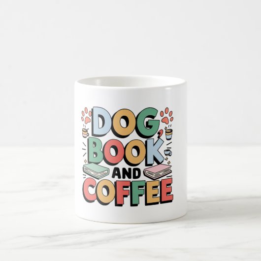 犬、本、コーヒー コーヒーマグカップ (中央)