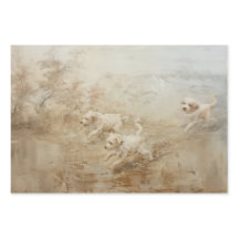 犬 – 油絵スタイルラッピングギフト紙