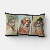 犬、漫画のトリプチ ランバークッション (裏面)