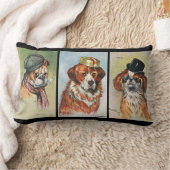 犬、漫画のトリプチ ランバークッション (ブランケット)