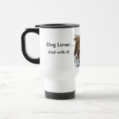 犬、犬愛のコーヒー顔写真… トラベルマグ (左)