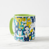 犬、犬、犬 マグカップ (正面左)