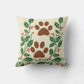 犬/猫のためのクリスマスの(雄ジカの)枝角は写真を個人化します クッション (裏面)