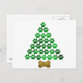 犬/猫のクリスマスツリー シーズンポストカード (正面/裏面)