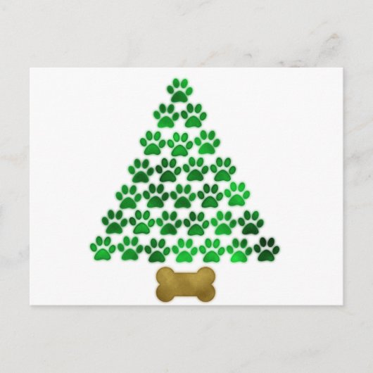 犬/猫のクリスマスツリー シーズンポストカード (正面)