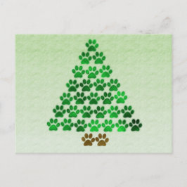 犬/猫のクリスマスツリー シーズンポストカード