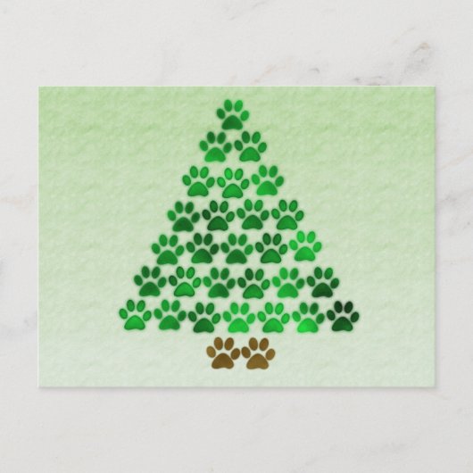 犬/猫のクリスマスツリー シーズンポストカード (正面)