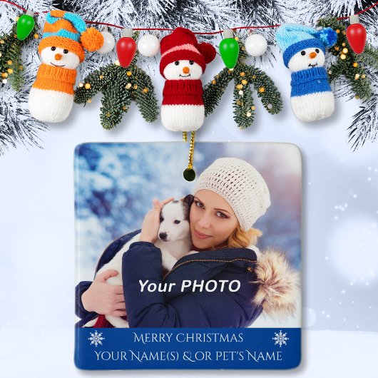 犬、猫パーソナライズされた、ペットとのオーナメント セラミックオーナメント