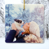 犬、猫パーソナライズされた、ペットとのオーナメント セラミックオーナメント