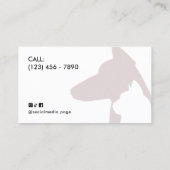 犬 猫 シルエット ロゴ ペットシッター  名刺 (裏面)